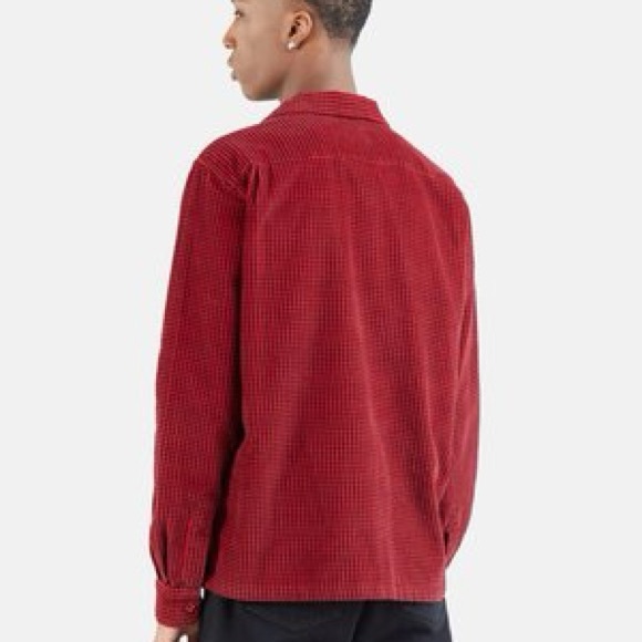 Levi’s Vintage Clothing Deluxe Check Shirt in Dogtooth Red Medium - Picture 11 of 12